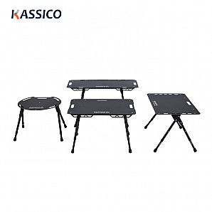 Mesa de acampamento tática dobrável de alumínio para viagens, churrasco, piquenique, jardim