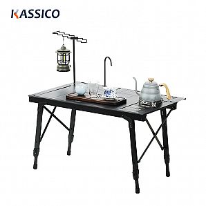 Mesa de cozinha modular de alumínio para acampamento IGT para churrasqueiras e piqueniques ao ar livre